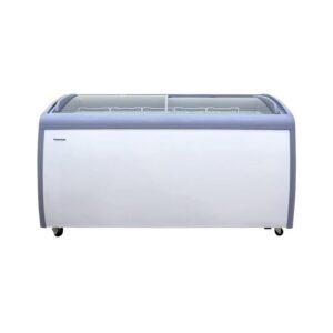 Polarman PLM-S460 60 1/4″ Mobile Ice Cream Display Freezer, Curved Sliding Lid with 5 Baskets, 11.65 cu. ft.