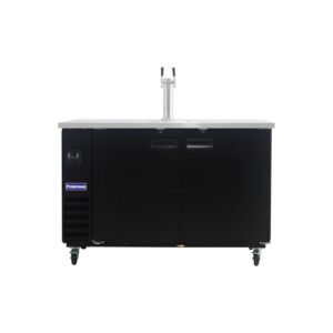 Polarman PLM-BCBD3-1 61 1/16″ Double Tap Kegerator Beer Dispenser with 2 Solid Doors, 16.6 cu. ft.
