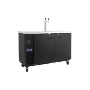 Polarman PLM-BCBD3-1 61 1/16″ Double Tap Kegerator Beer Dispenser with 2 Solid Doors, 16.6 cu. ft.