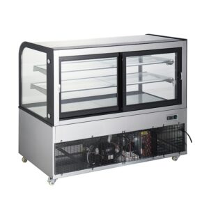 Polarman ARC-470Y 60″ Curved Glass Refrigerated Bakery Display Case With LED Lights