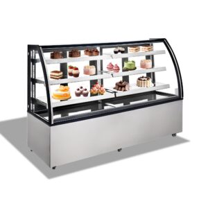 Polarman ARC-571Y 72″ Curved Glass Refrigerated Bakery Display Case with LED Lighting