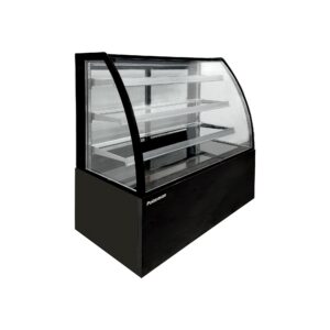 Polarman PLM-371AB 48″ Black 3-Shelf Curved Glass Refrigerated Bakery Display Case