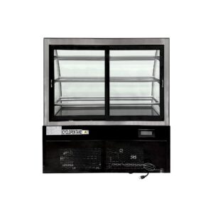 Polarman PLM-371AB 48″ Black 3-Shelf Curved Glass Refrigerated Bakery Display Case