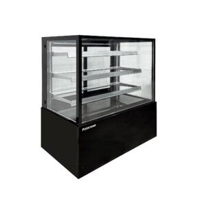 Polarman PLM-371SB 48″ Black 3-Shelf Square Glass Refrigerated Bakery Display Case