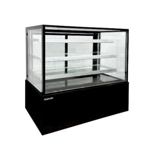 Polarman PLM-471SB 60″ Black 3-Shelf Square Glass  Refrigerated Bakery Display Case