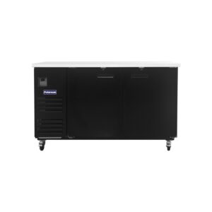 Polarman PLM-BC-3 69″ Black Solid Door Back Bar Refrigerator with LED Lighting