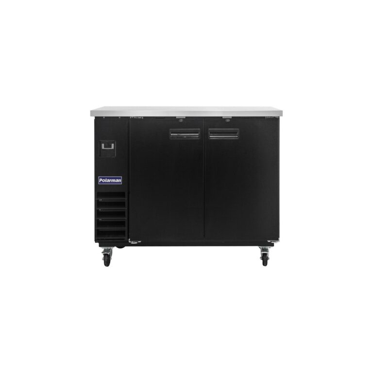 Polarman PLM-BC2-24 49″ Black Solid Door Back Bar Refrigerator with LED Lighting