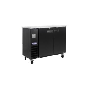 Polarman PLM-BC2-24 49″ Black Solid Door Back Bar Refrigerator with LED Lighting