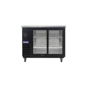 Polarman PLM-BC2-24SD 49″ Black Glass Door Back Bar Refrigerator with LED Lighting