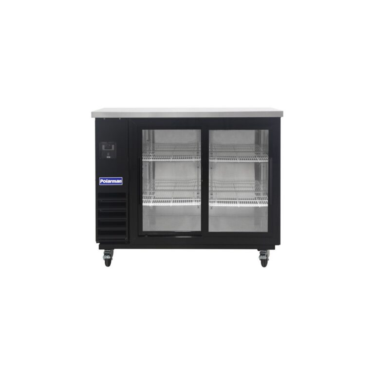 Polarman PLM-BC2-24SD 49″ Black Glass Door Back Bar Refrigerator with LED Lighting