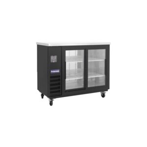 Polarman PLM-BC2-24SD 49″ Black Glass Door Back Bar Refrigerator with LED Lighting