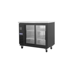 Polarman PLM-BC2-24SD 49″ Black Glass Door Back Bar Refrigerator with LED Lighting