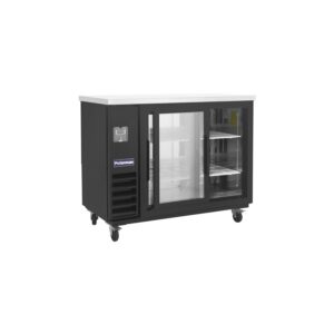Polarman PLM-BC2-24SD 49″ Black Glass Door Back Bar Refrigerator with LED Lighting