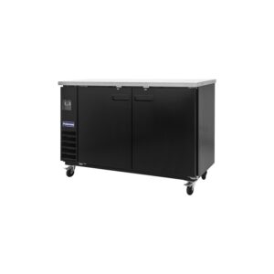 Polarman PLM-BC3-24 61″ Black Solid Door Back Bar Refrigerator with LED Lighting