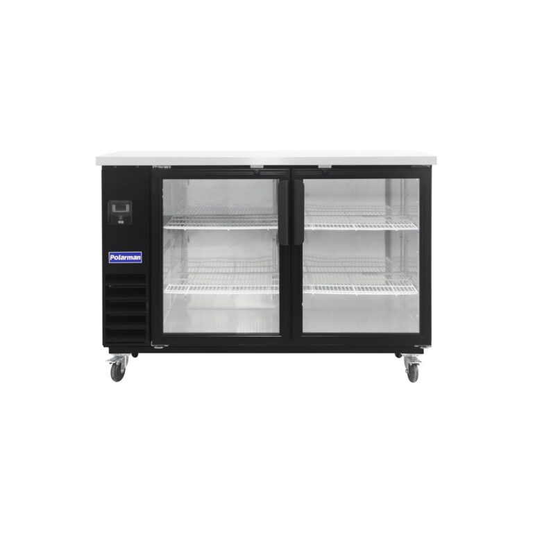 Polarman PLM-BC3-24G 61″ Black Glass Door Back Bar Refrigerator with LED Lighting