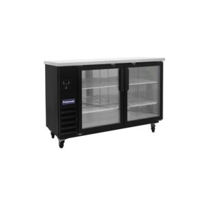 Polarman PLM-BC3-24G 61″ Black Glass Door Back Bar Refrigerator with LED Lighting