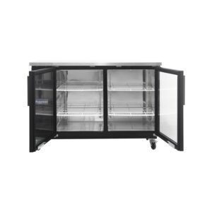 Polarman PLM-BC3-24G 61″ Black Glass Door Back Bar Refrigerator with LED Lighting