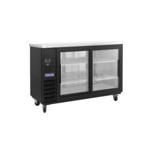 Polarman PLM-BC3-24SD 61″ Black Glass Door Back Bar Refrigerator with LED Lighting