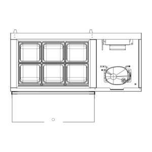 Polarman PLM-PD40 39″ Countertop Refrigerated Topping Rail, Stainless Steel, (6) 1/6 Size Pans