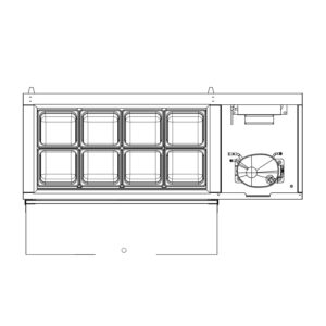 Polarman PLM-PD46 46″ Countertop Refrigerated Topping Rail, Stainless Steel,(8) 1/6 Size Pans