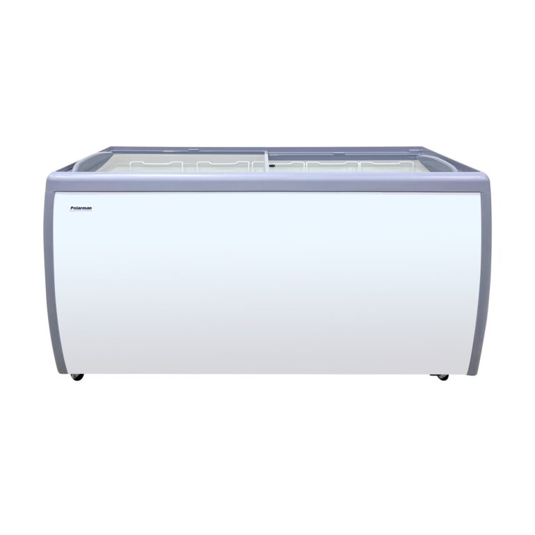 Polarman PLM-S460F 60" 移动冰淇淋展示冷冻柜，带5个篮子的平滑推拉盖，13.1立方英尺
