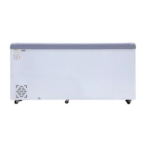 Polarman PLM-S560 70 7/8″ Mobile Ice Cream Display Freezer, Curved Sliding Lid with 6 Baskets, 20 cu. ft.