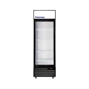 Polarman PLM-SGD21R 21 1/5″ Black Refrigerated Swing Glass Door Merchandiser with LED Lighting, 7.5 cu.ft（SS-P238WA）