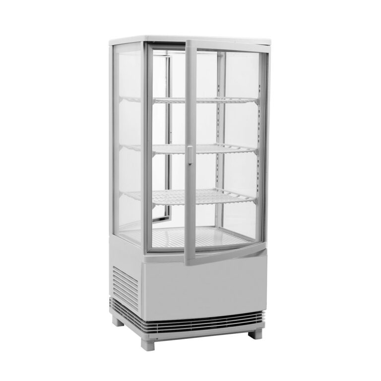 Polarman RT-78L(2R) 17″ Countertop 4-Sided White Glass Refrigerated Display Case