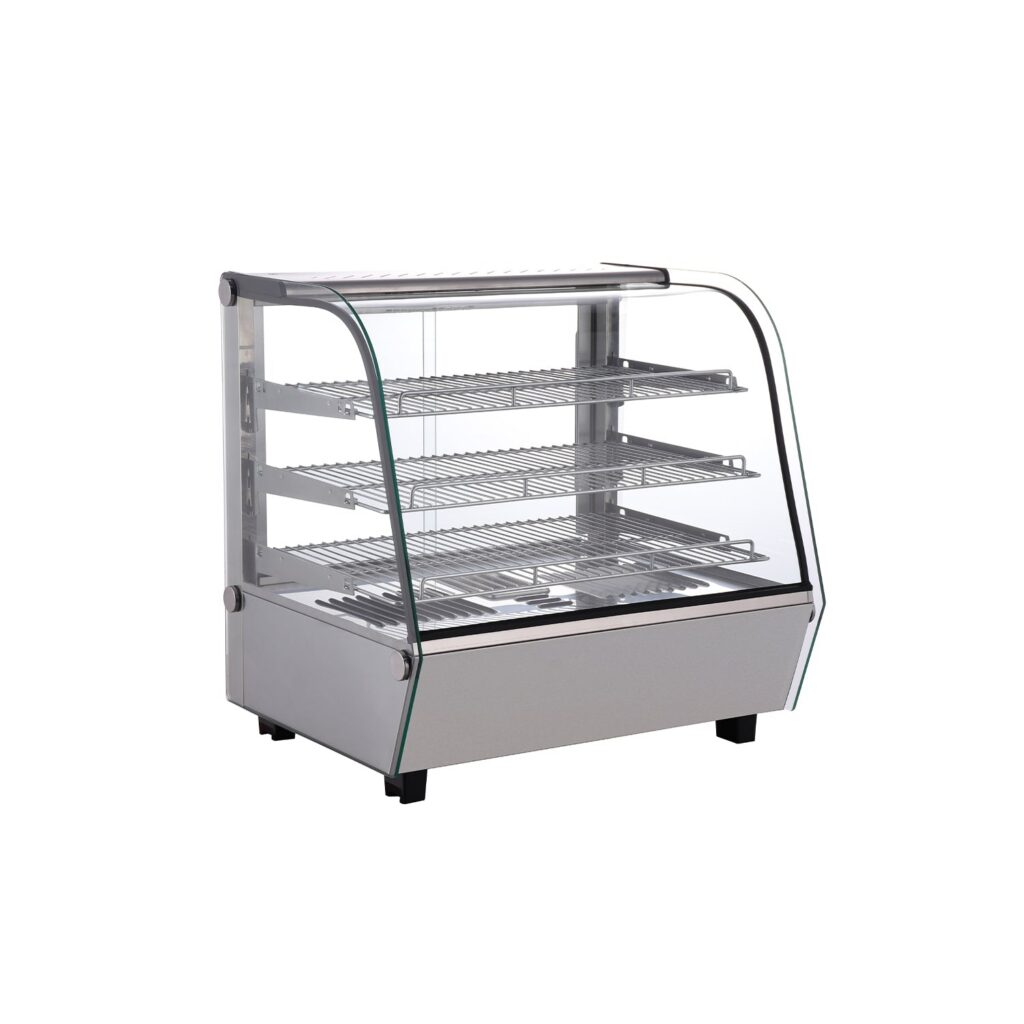 Polarman RTR-120L 27″ 3 Shelf Countertop Heated Display Case with Sliding Doors