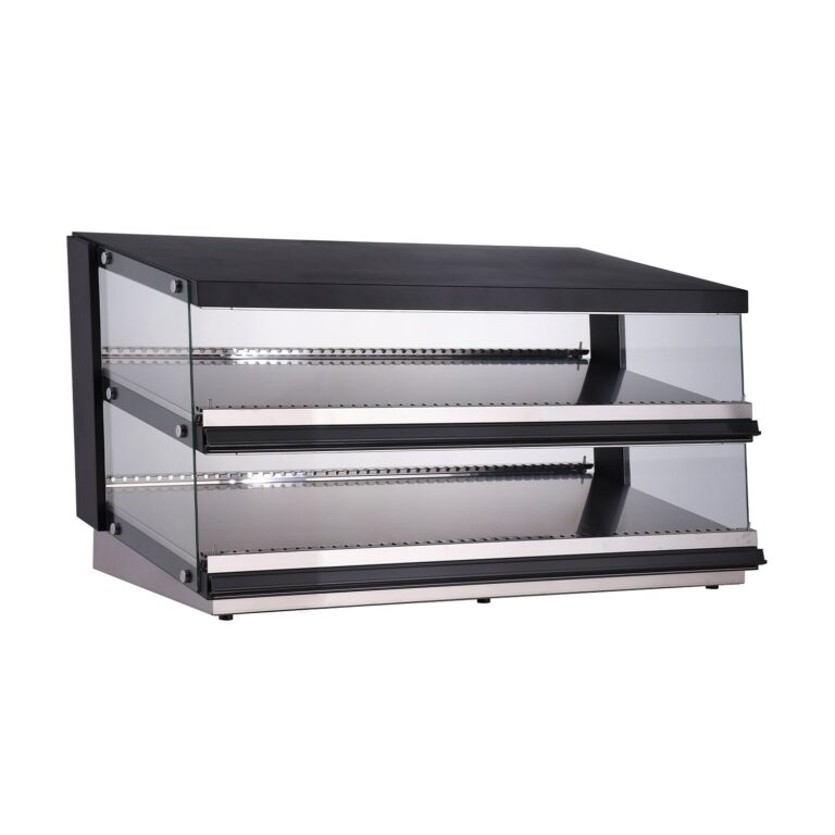 Polarman PLM-W138D-M 50″ Slanted 2-Shelf Countertop Heated Display Merchandiser