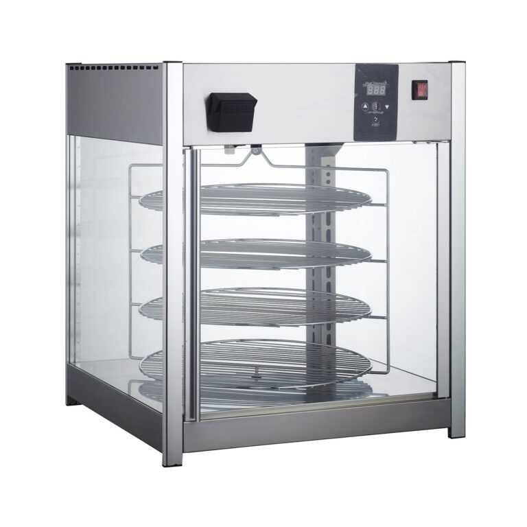 Polarman PLM-158L(SR) 61 cm Calefactor de Pizza de Autoservicio con Rack Rotativo de 4 Niveles