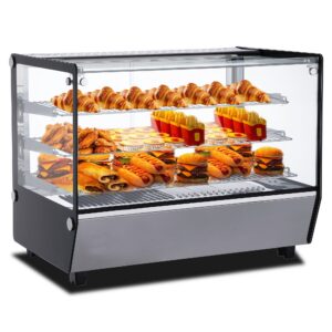Polarman RTR-160L-5 34″ 3 Shelf Countertop Heated Display Case with Sliding Doors