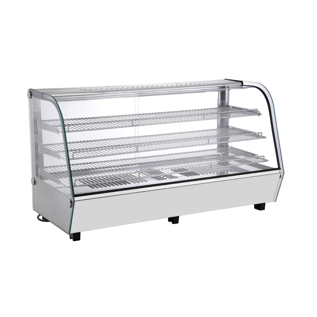 Polarman PLM-W202L 48″  3 Shelf Countertop Heated Display Case with Sliding Doors