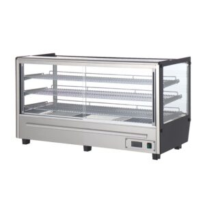 Polarman RTR-202L-5 48″ 3 Shelf Countertop Heated Display Case with Sliding Doors