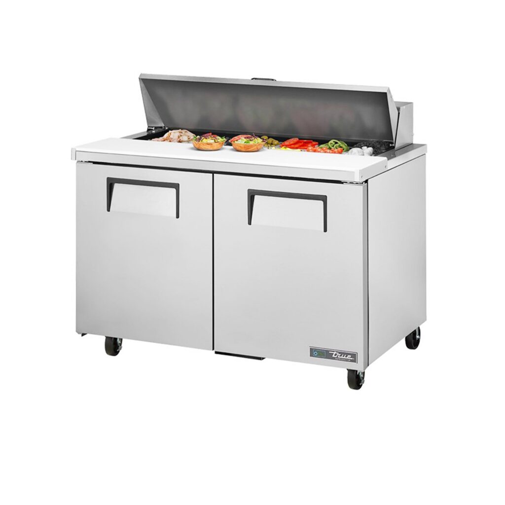 True TSSU-48-12-HC 48 3/8″ 2 Door Refrigerated Sandwich Prep Table