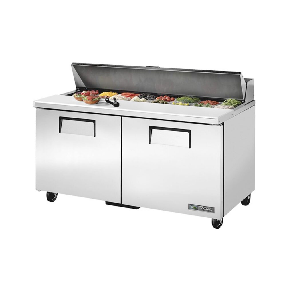 True TSSU-60-16-HC 60 3/8″ 2 Door Refrigerated Sandwich Prep Table