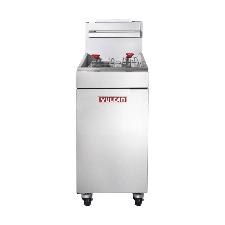 Vulcan LG300-NG 35-40 lb. Natural Gas Floor Fryer – 90,000 BTU