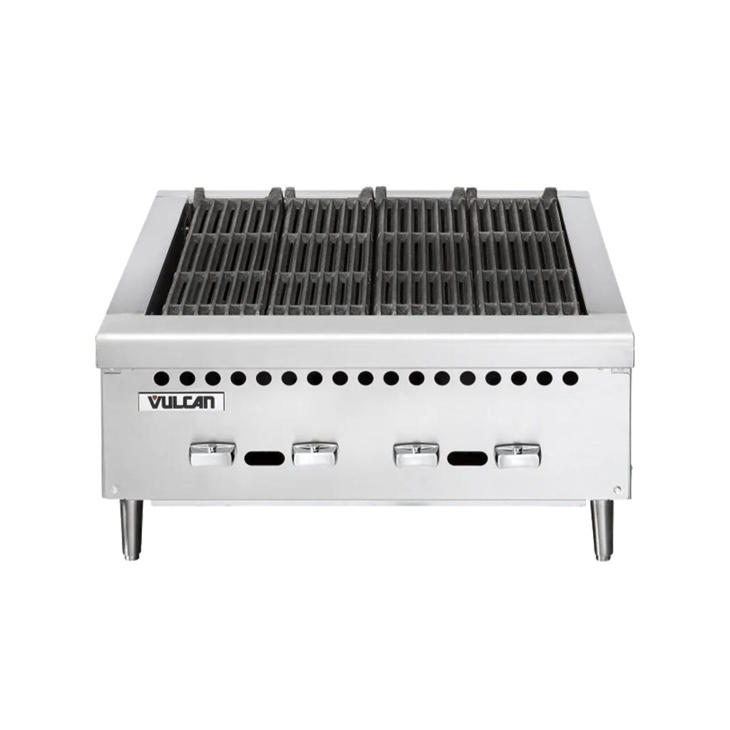 Vulcan VCRB25 Natural Gas 25″ Low Profile Radiant Charbroiler – 58,000 BTU