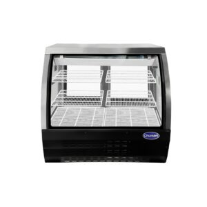 Chumart CMT-48DC 47 1/4″ Black Curved Glass Refrigerated Deli Case
