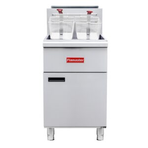 Flamaster FLM-F5-LP 21″ Liquid Propane Floor Fryer, 75-80 lb, 5 Tubes, 150,000 BTU