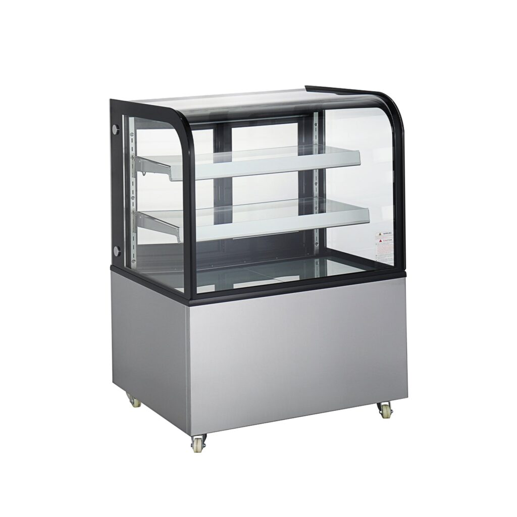 Polarman PLM-270A 36″  Curved Glass Refrigerated Bakery Display Case With LED Lights