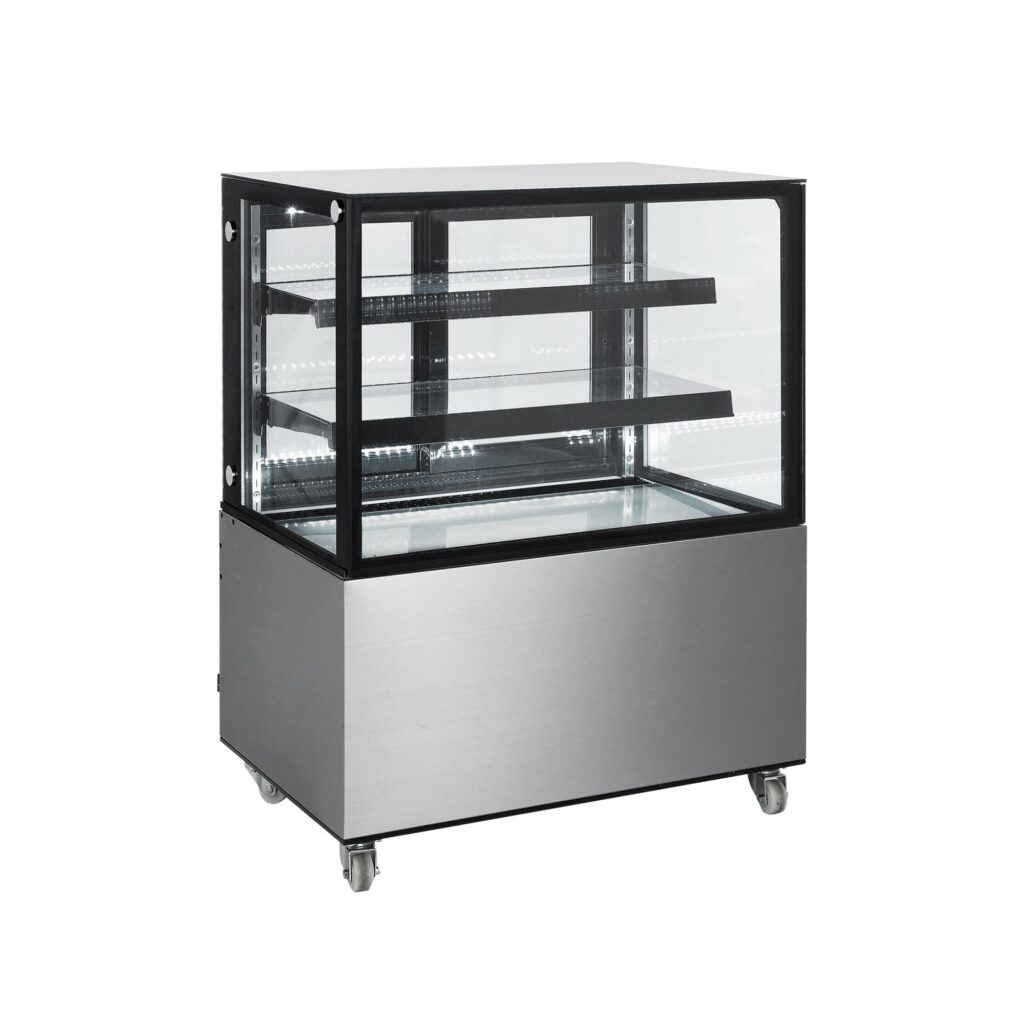 Polarman PLM-270S 36″ Square Glass Refrigerated Bakery Display Case with LED Lighting