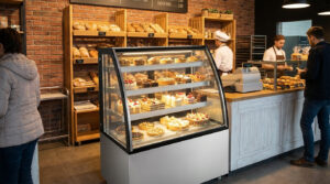 Polarman PLM-271A 36″ Curved Glass Refrigerated Bakery Display Case with LED Lighting