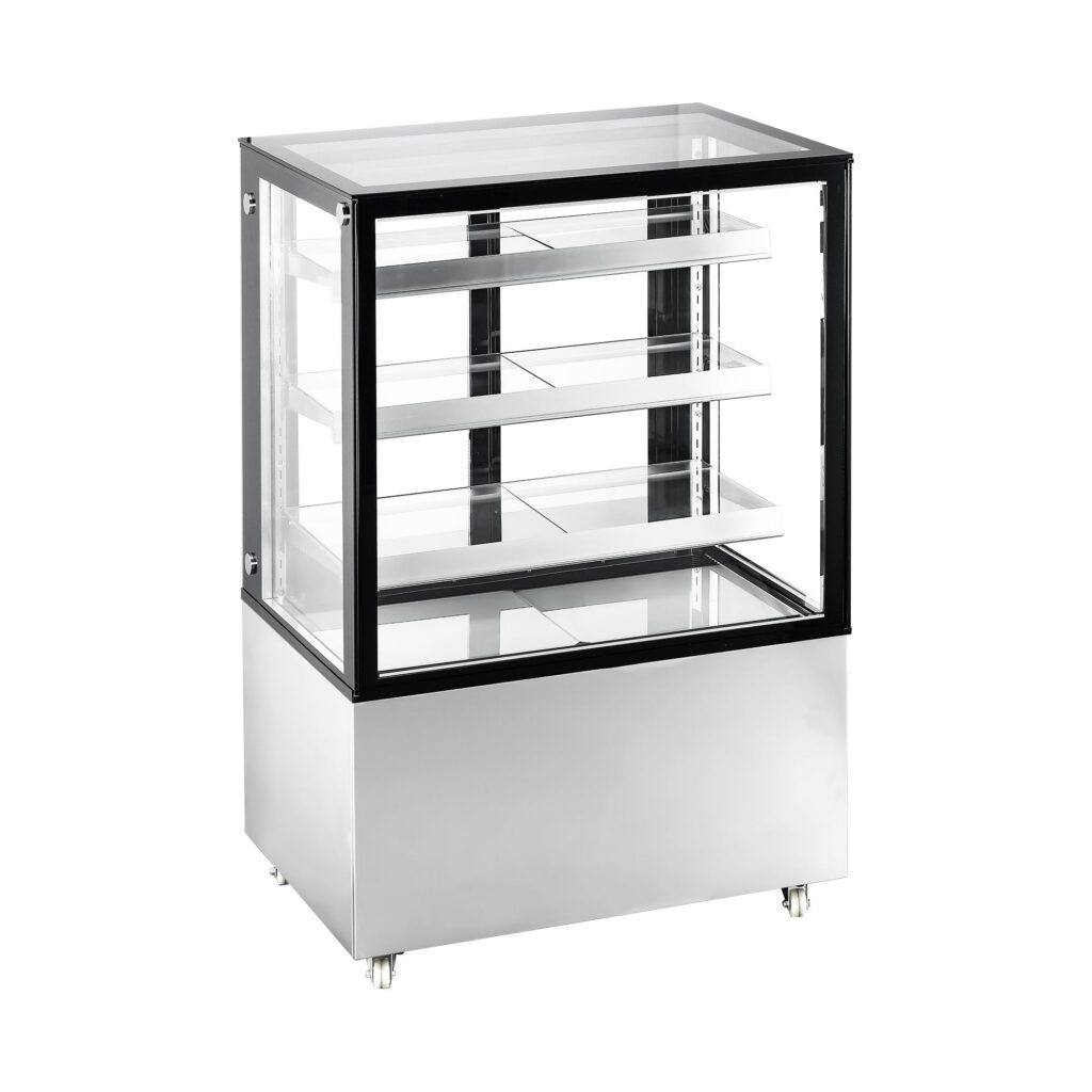 Polarman PLM-271S 36″ Square Glass Refrigerated Bakery Display Case with LED Lighting