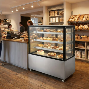 Polarman PLM-271S 36″ Square Glass Refrigerated Bakery Display Case with LED Lighting