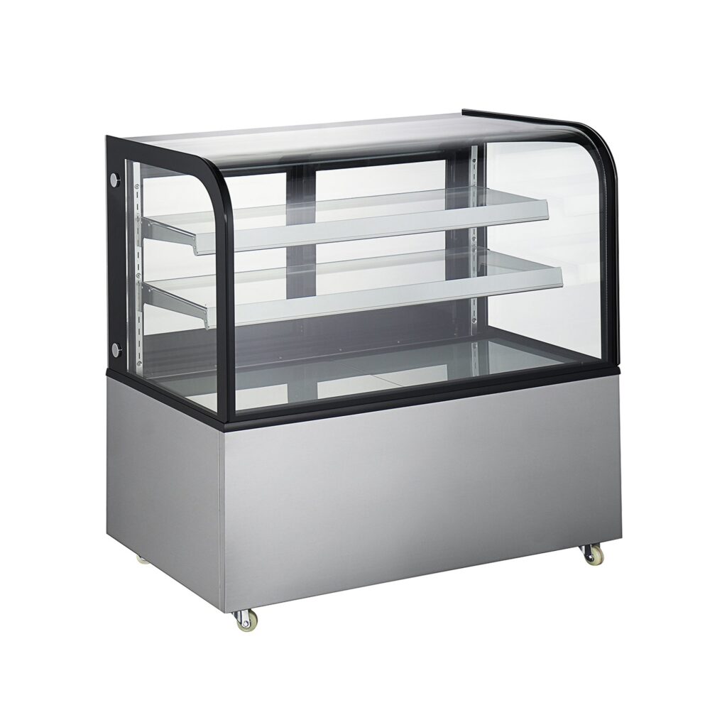 Polarman PLM-370A 48″ Curved Glass Refrigerated Bakery Display Case With LED Lights