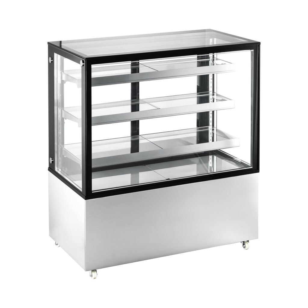 Polarman PLM-371S 48″ Square Glass Refrigerated Bakery Display Case with LED Lighting