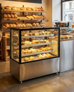 Polarman PLM-371S 48″ Square Glass Refrigerated Bakery Display Case with LED Lighting