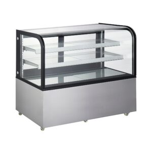 Polarman PLM-470A 60″ Curved Glass Refrigerated Bakery Display Case With LED Lights