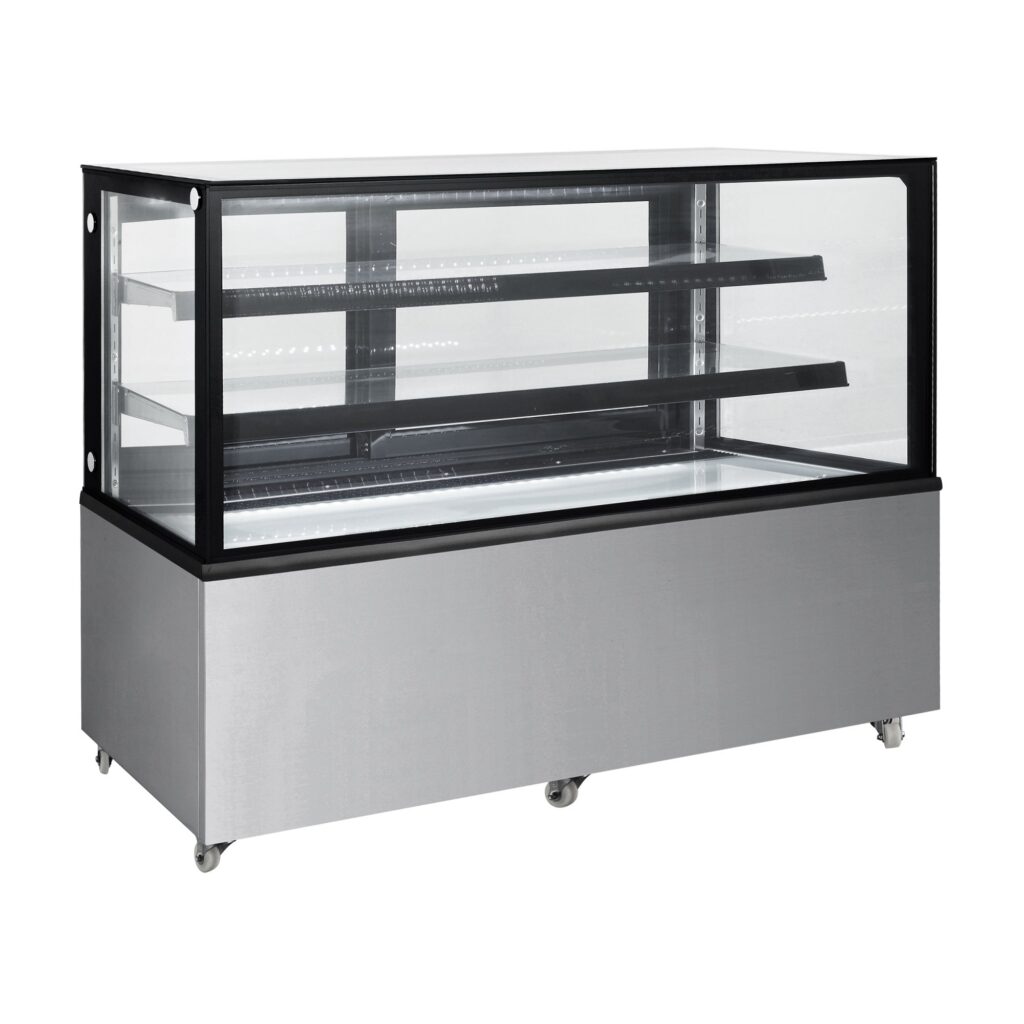 Polarman PLM-470S 60″ Square Glass Refrigerated Bakery Display Case with LED Lighting